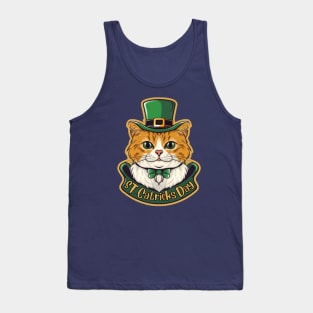 St Catricks Day Cat Pun Funny St Patricks Day Tank Top